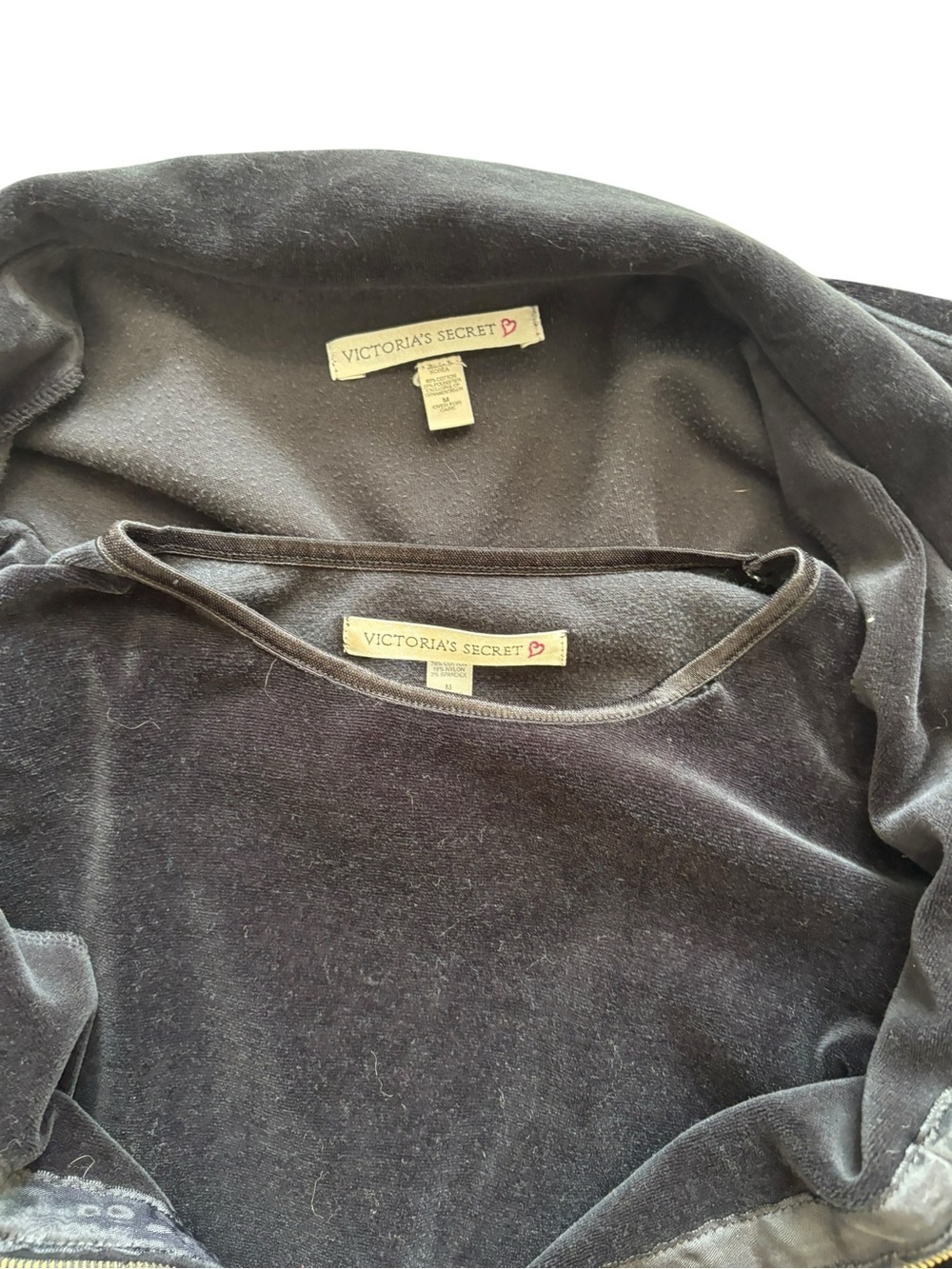 Victoria's Secret Black Straight-Leg Velour Pants - Picture 4 of 8